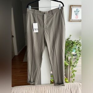 ZARA Cuffed Slim Fit Pants NWT